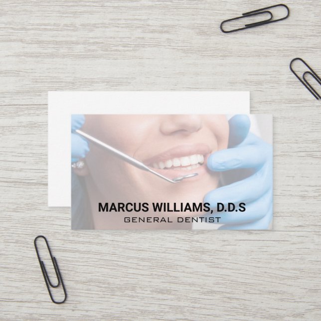 Carte De Visite Dentistère | Examen des dents (Devant/Arrière en situation)