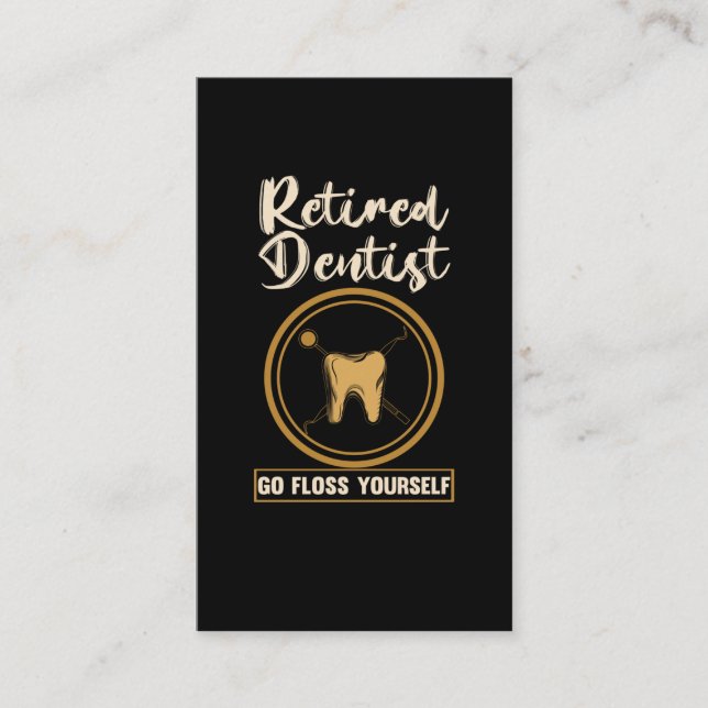 Carte De Visite Dentistesse Dentistère Retraite papa maman (Devant)