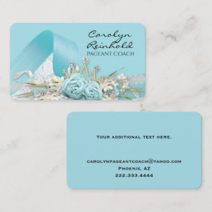 Carte de visite d'entraîneur Aqua Fancy Pageant