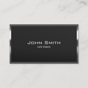 Carte de visite d'entraîneur Black Carbon Fibre L