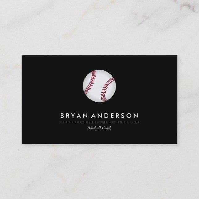 Carte de visite d'entraîneur de base-ball (Devant)