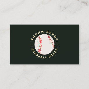 Carte de visite d'entraîneur de baseball