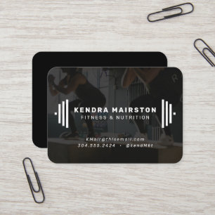 Carte de visite d'entraîneur de fitness moderne av