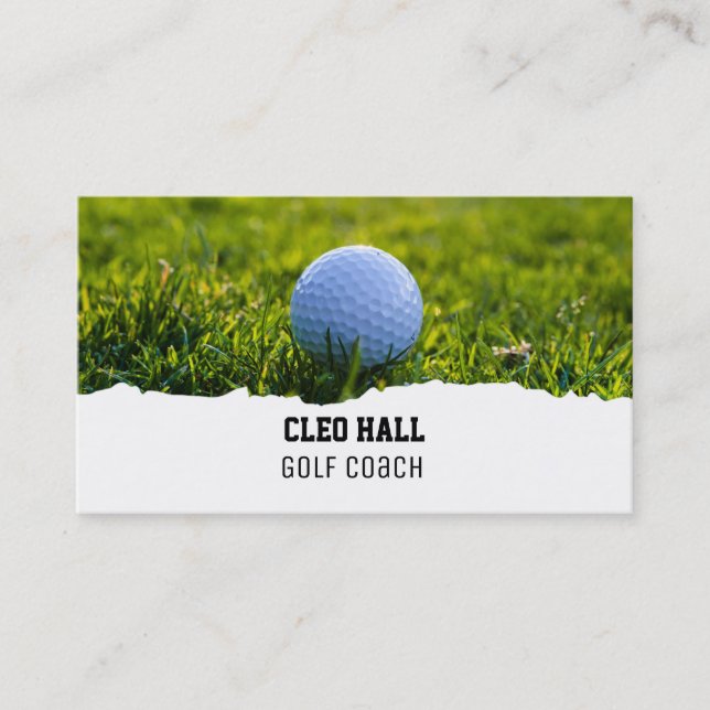 Carte de visite d'entraîneurs de golf (Devant)