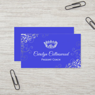 Carte de visite d'entraîneurs Royal Blue et Silver