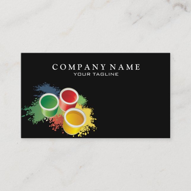 Carte de visite d'entrepreneur de peinture (Devant)