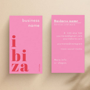 Carte de visite d'entreprise à Ibiza en Espagne