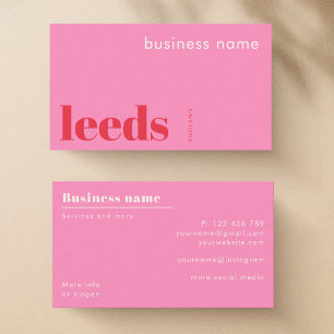 Carte de visite d'entreprise à Leeds Angleterre Ro