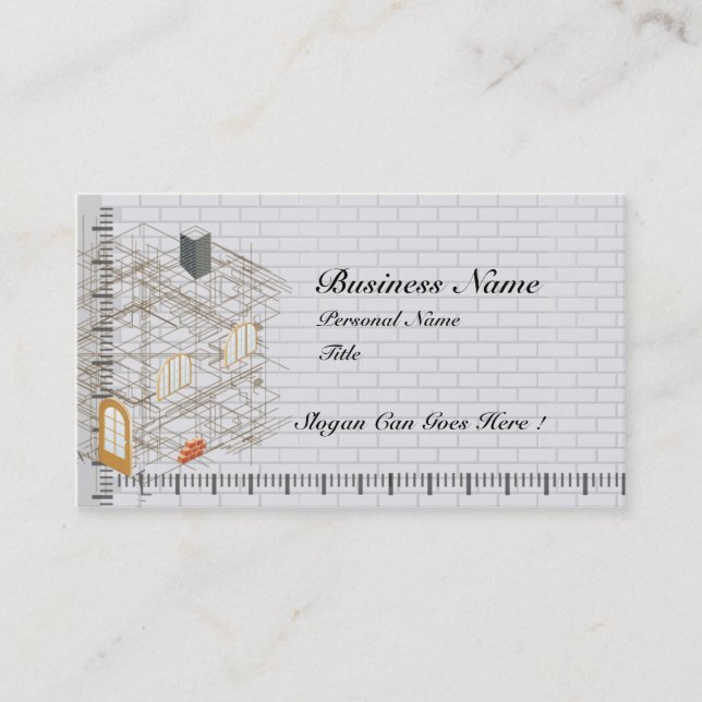 Carte de visite d'entreprise Architecture de const (Devant)