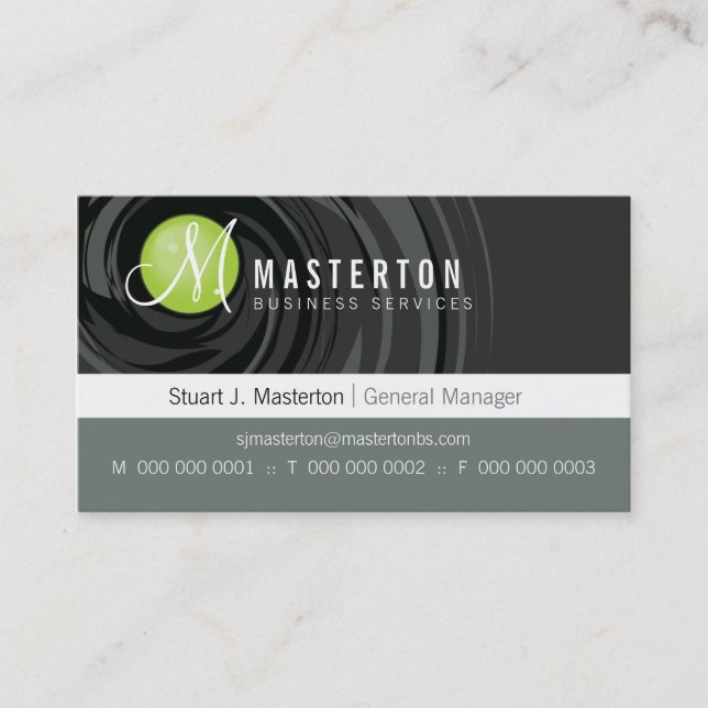 CARTE DE VISITE D'ENTREPRISE :: cyclone monogramme (Devant)
