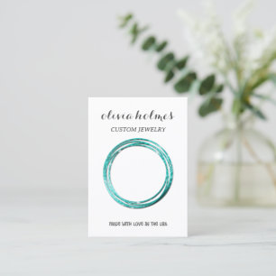 Carte de visite d'entreprise de bijoux blancs mini