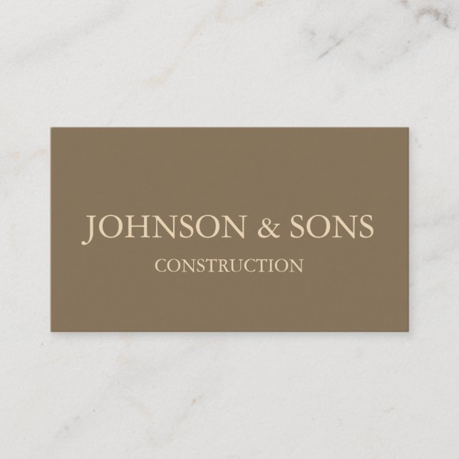 Carte de visite d'entreprise de construction (Devant)