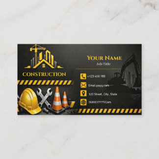 Carte de visite d'entreprise de construction Entre