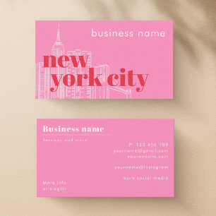 Carte de visite d'entreprise de New York City NYC