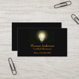 Carte de visite d'entreprise d'électricien