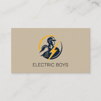 Carte de visite d'entreprise d'électricien