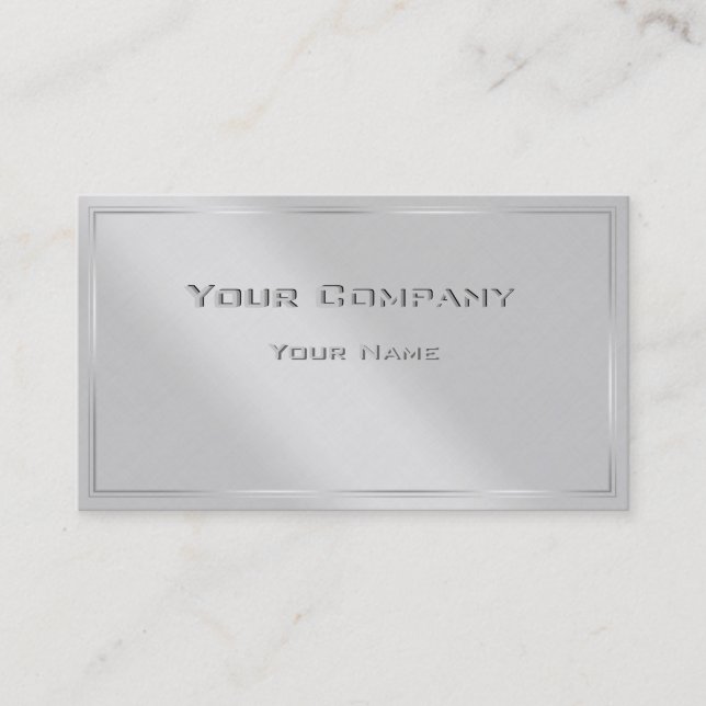 Carte de visite d'entreprise minimal de bordure en (Devant)