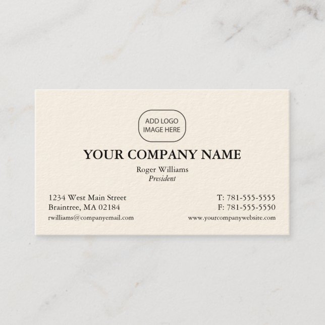 Carte de visite d'entreprise simple - ajoutez (Devant)
