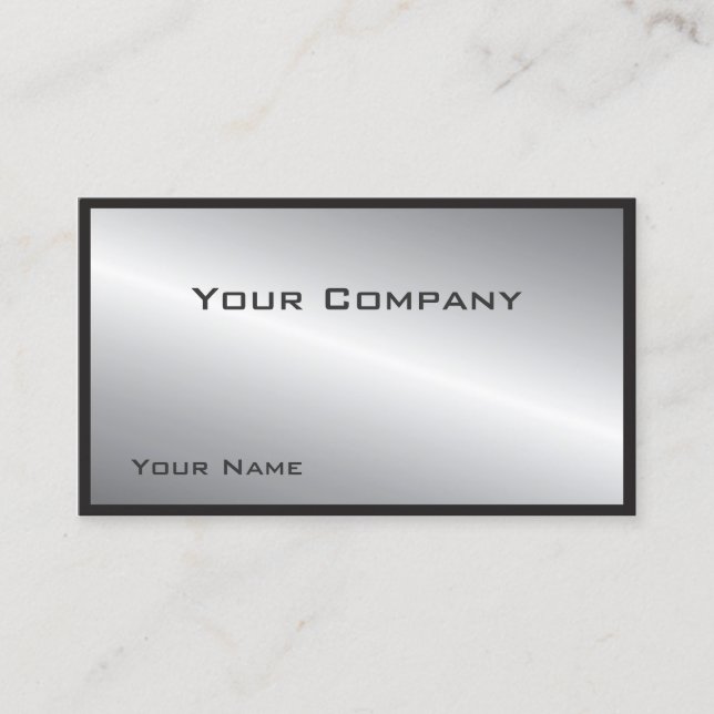 Carte de visite d'entreprise simple en argent (Devant)