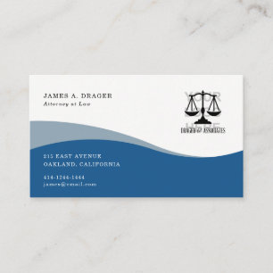 Carte de visite d'entreprise : Vague bleue