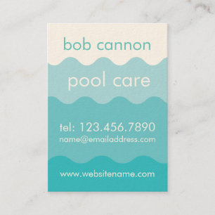 Carte de visite d'entretien de soin de piscine