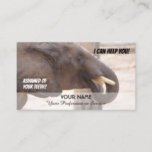 Carte De Visite Dents amusantes pour les experts dentaires contre