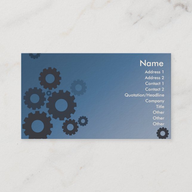 Carte De Visite Dents bleues - affaires (Devant)