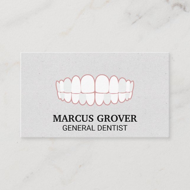 Carte De Visite Dents | Dentiste (Devant)