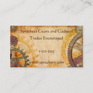 Carte De Visite Dents et vitesses de Steampunk
