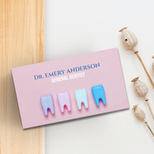 Carte De Visite Dents Orthodontiste Dental Hygiéniste Dentiste (Teeth Orthodontist Dental Hygienist Dentist Business Card)