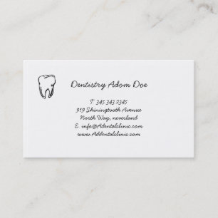 Carte De Visite Dents simples blanches