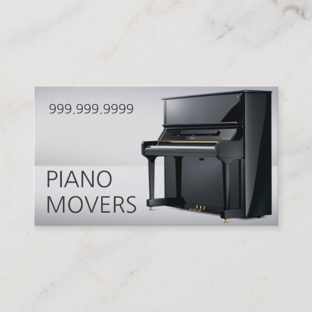 Carte De Visite Déplacements de piano (Devant)