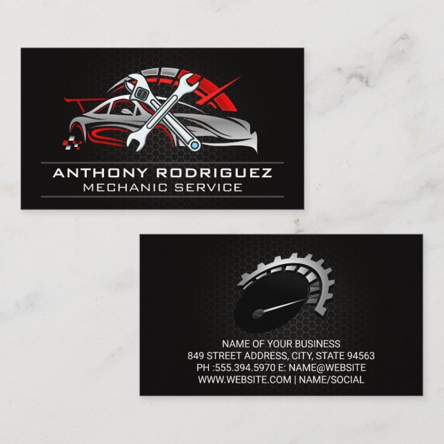 Carte De Visite Dépouille | Services Auto Sports (Devant / Derrière)