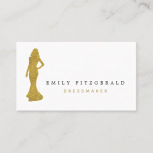 Carte De Visite Dépresseur/Concepteur Or et noir/silhouette