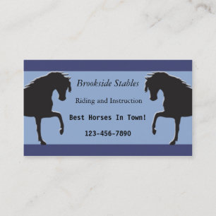 Carte de visite d'équitation