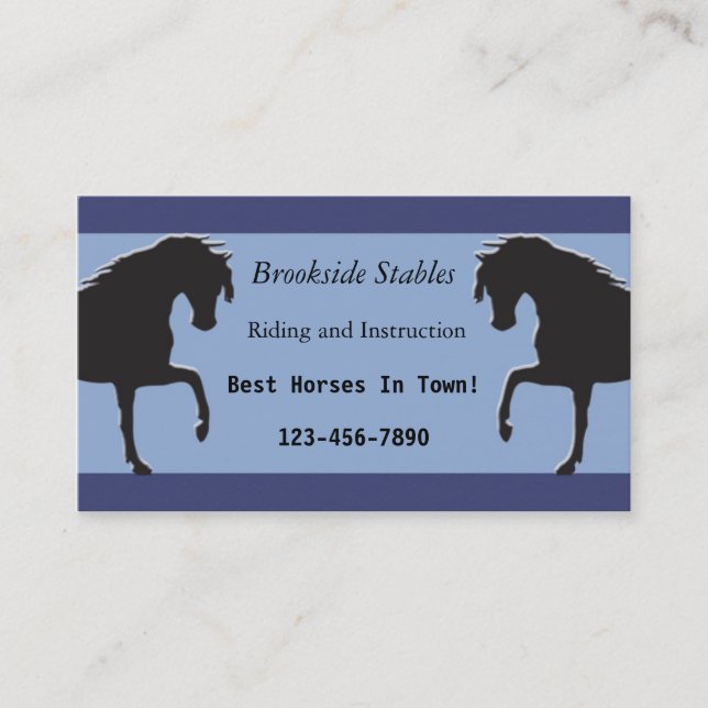 Carte de visite d'équitation (Devant)