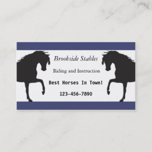 Carte de visite d'équitation