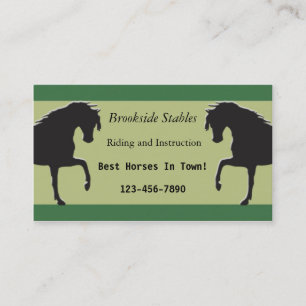 Carte de visite d'équitation