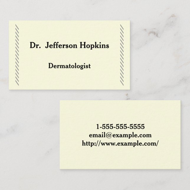 Carte de visite dermatologue moderne (Devant / Derrière)