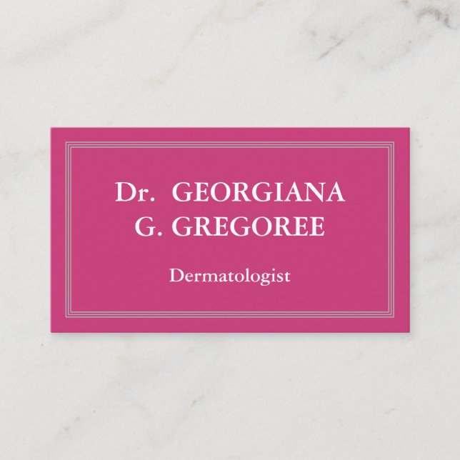 Carte de visite dermatologue simple et professionn (Devant)