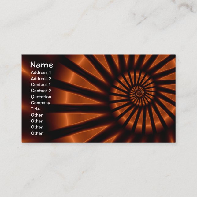 Carte De Visite Déroulement psychédélique fin Fractal (Devant)
