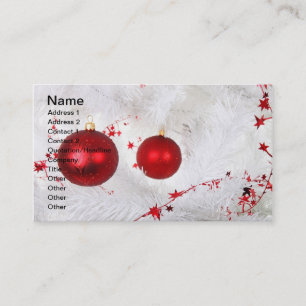 Carte de visite des Baubles de Noël
