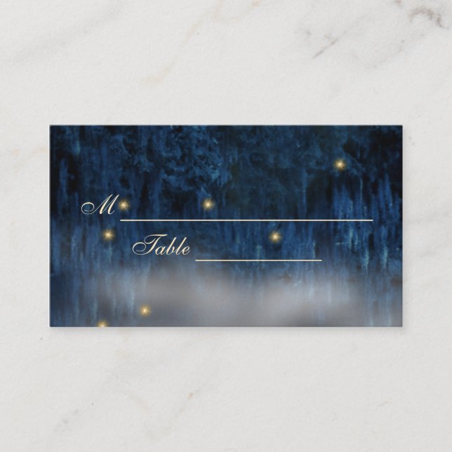 Carte de visite des cartes de table Bayou Bliss (Devant)