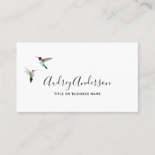 Carte de visite des colibris d'Anna