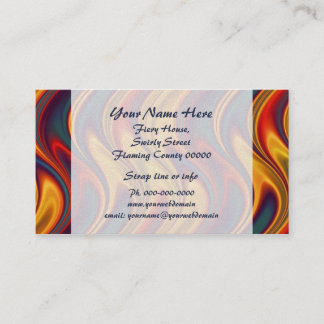 carte de visite des couleurs de flamme