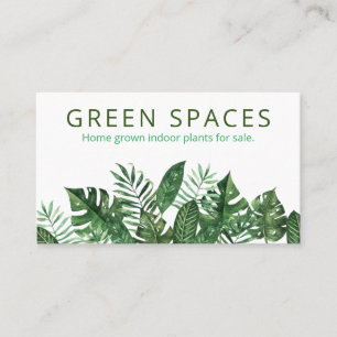 Carte De Visite Des Feuilles blancs frais font maison Plantes inté