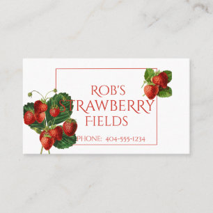 Carte de visite des fraises botaniques