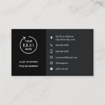 Carte de visite des icônes des médias sociaux mode