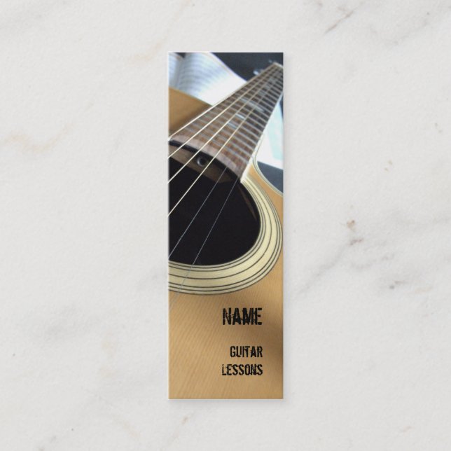 Carte de visite des leçons de guitare (Devant)