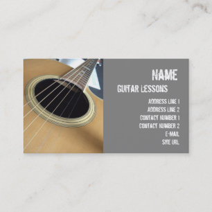 Carte de visite des leçons de guitare